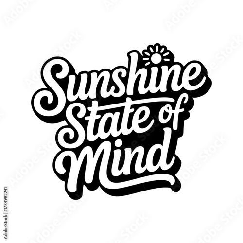 Sunshine State of Mind. Giving Tuesday Vector Design Isolated on White Background