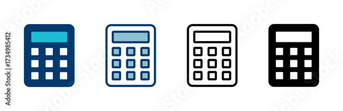 Calculator icon vector isolated on white background. Calculator vector icon. Accounting icon