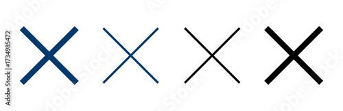 Close icon vector isolated on white background. Delete icon. remove, cancel, exit symbol