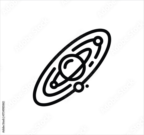 Space & Astronomy set of web icons in line style. Universe icons including satellite, astronaut, rocket, comet, telescope, planet, galaxy, and more. Editable stroke. Vector illustration