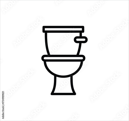 Toilet and Restroom set of web icons in line style. WC signs including man, woman, shower, baby care, handicap symbol, no smoking, no trash. Editable stroke. Vector illustration