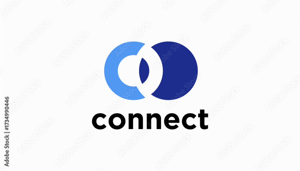 Obraz premium logo design connection simple icon vector illustration. Modern Networking Logo Design Vector