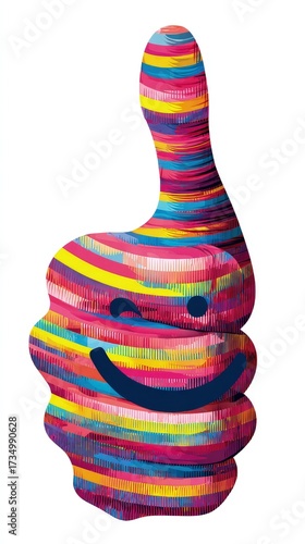 Colorful Thumbs Up Graphic Design