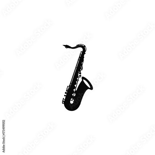 A Bold Silhouette of a Saxophone Radiating Musical Energy and Artistic Flair A Timeless Symbol of Jazz and Creative Expression