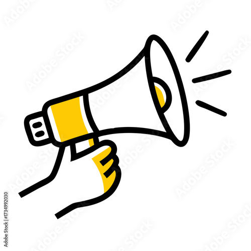 megaphone ,megaphone with loudspeaker ,megaphone announcement concept