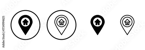 Address icon logo design. home location sign and symbol. pinpoint