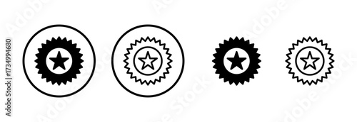 Badge icon logo design. Awards icon vector. Achieve sign and symbols. Stamp