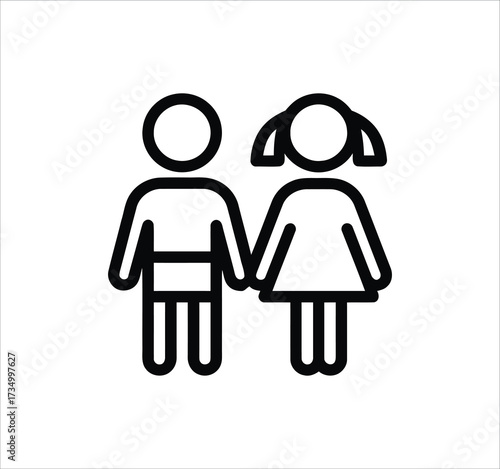 Child Care & Parenthood set of web icons in line style. Icons related to kids, parenting, children’s rights, and International Children’s Day. Editable stroke. Vector illustration