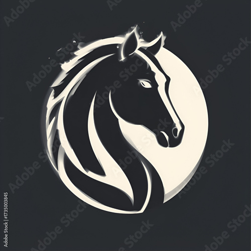 Animal horse logo vector design template