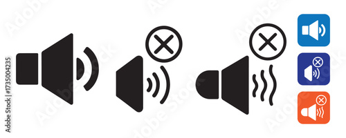 Sound On Off Mute Vector Illustration