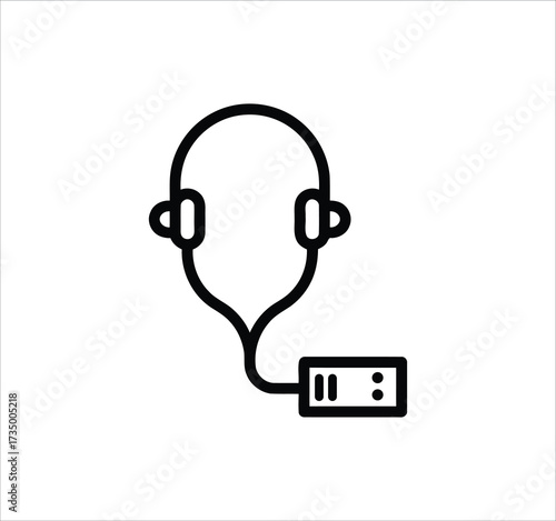 Audio & Sound set of web icons in line style. Icons including speaker, microphone, music, multimedia, equalizer, headphones, volume, and more. Editable stroke. Vector illustration