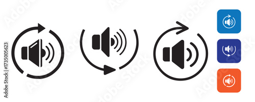 Music Sound Control and Mute Symbol Set
