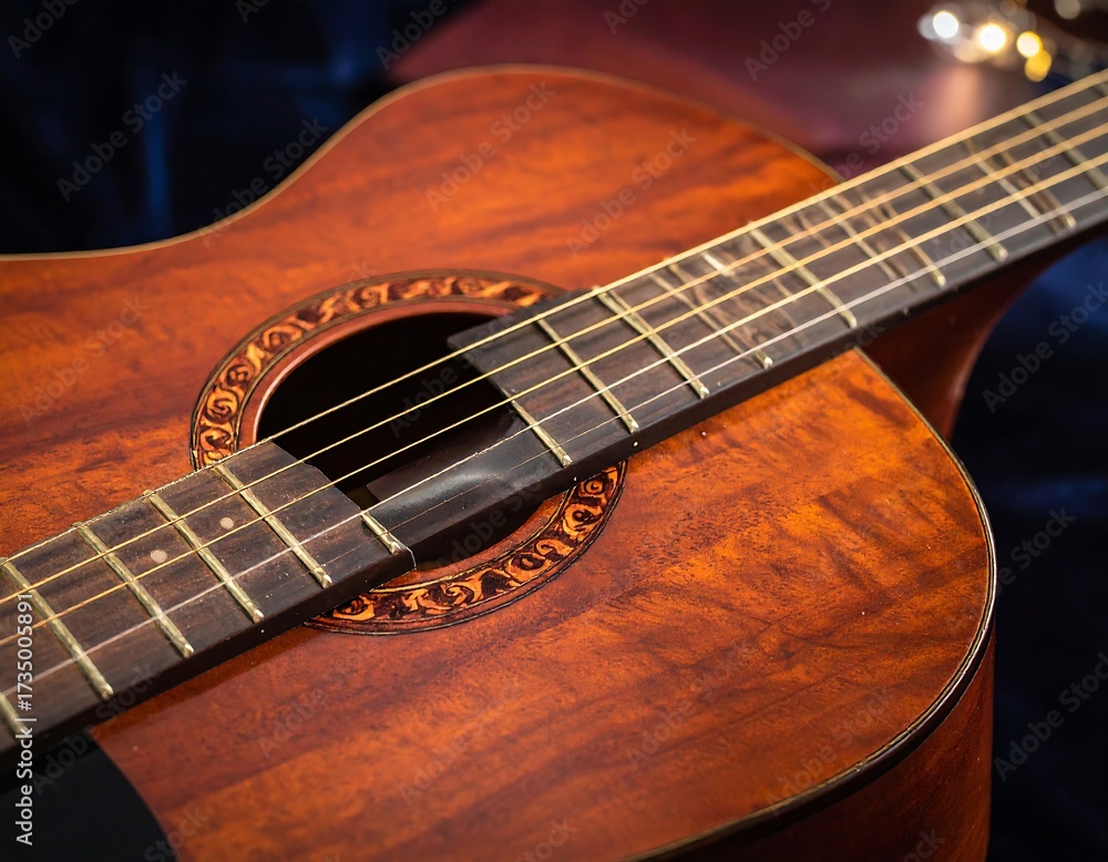Fototapeta premium Close-up acoustic guitar
