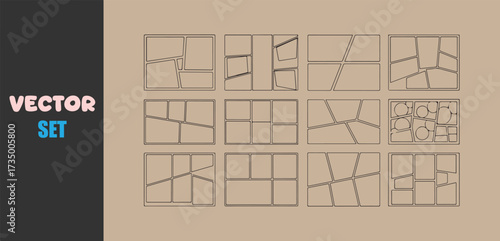 Collection of architectural floor plans and building blueprints