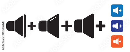 Music Sound Control and Mute Symbol Set