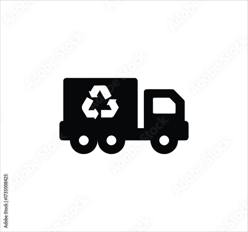Recycling and eco icon set with line vector symbols for waste management and a green environment.