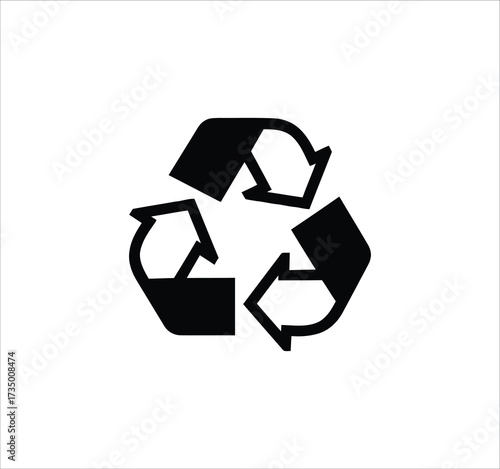 Recycling and eco icon set with line vector symbols for waste management and a green environment.