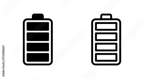 Battery icon symbol for apps and websites. battery Charging sign. battery charge level