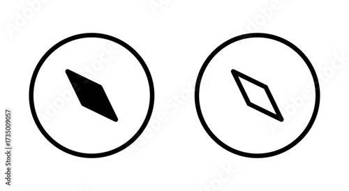 Compass icon symbol for apps and websites. arrow compass icon sign and symbol