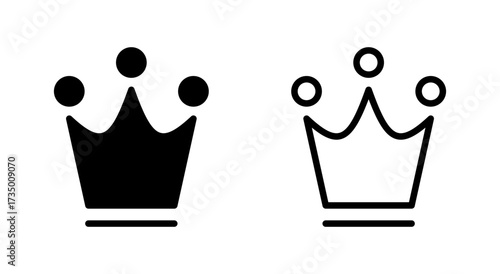 Crown icon symbol for apps and websites. crown sign and symbol