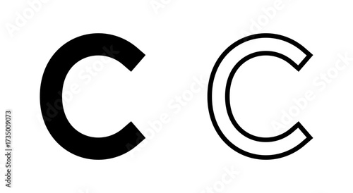 Copyright icon symbol for apps and websites. copyright sign and symbol