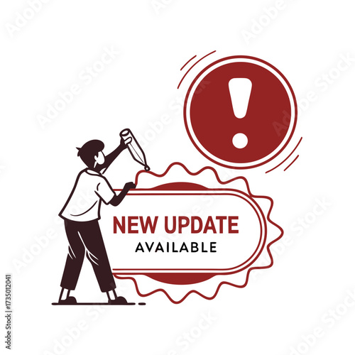 New update available with exclamation mark