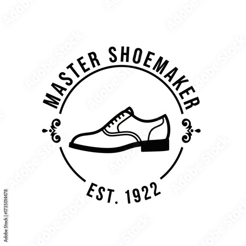 Master Shoemaker logo featuring a classic shoe design within a circular frame, established in 1922.