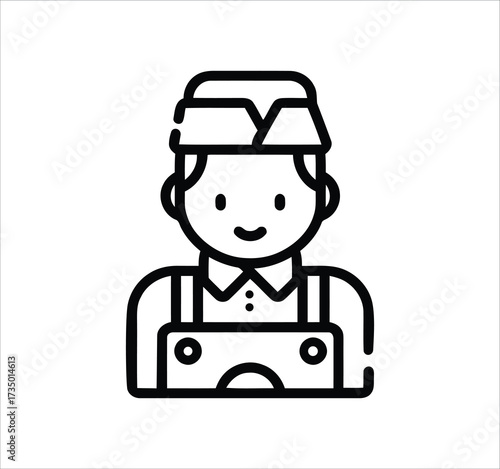 Restaurant & Food Service set of web icons in line style. Editable stroke icons including menus, meals, dining, drinks, cafes, bars, delivery, culinary branding, and various types of food and restaura