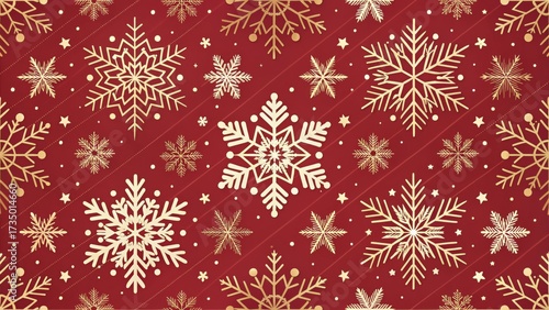 Elegant winter snowflake pattern design holiday season digital art festive atmosphere top-down view seasonal concept