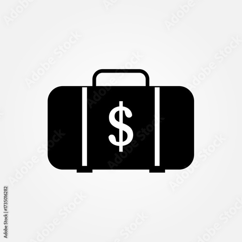 suitcase of money icon symbol illustration vector eps10 logo template design pattern seamless bright minimal design flat design realistic style simple design modern design