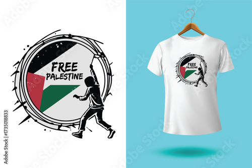 Palestine design vector, Save Palestine illustration for banner, t-shirt, poster, sticker, badges, social media design. Hand-Drawn Lettering Phrase, Calligraphy Graphic Typography.