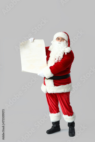 Santa Claus with blank lett...