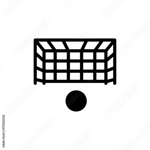 Simple Soccer Goal and Ball Illustration for Sports Concepts and Minimalist Designs