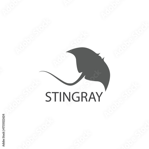 Stingray logo ilustration vector flat design