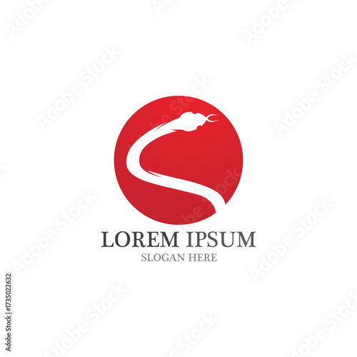 snake logo Icon vector illustration