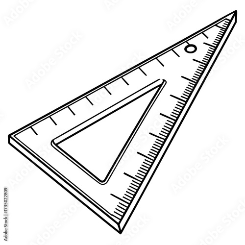 Set square is a tool used in geometry, technical drawing, and engineering to create accurate right angles and parallel lines