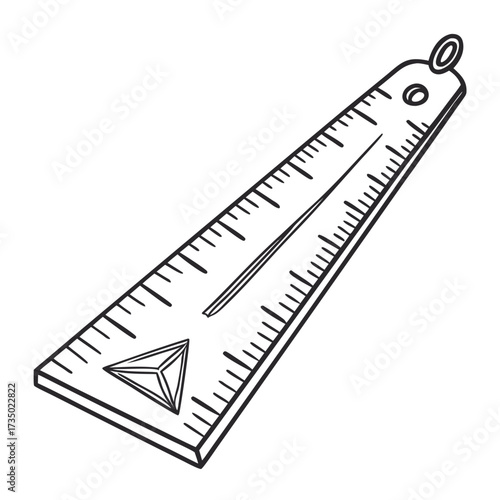 Triangular ruler, a versatile tool for precise measurements and geometric drawings, ideal for architects, engineers, and designers