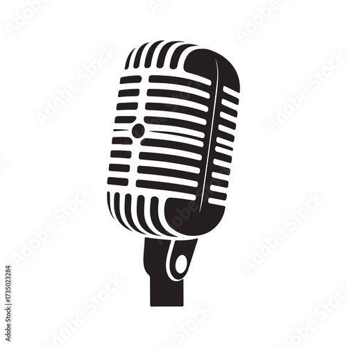 Classic Mic Symbol for Music, Radio, and Broadcasting