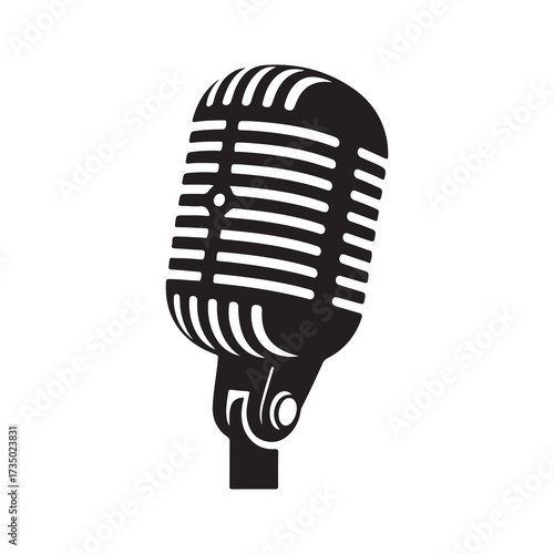 Classic Mic Symbol for Music, Radio, and Broadcasting