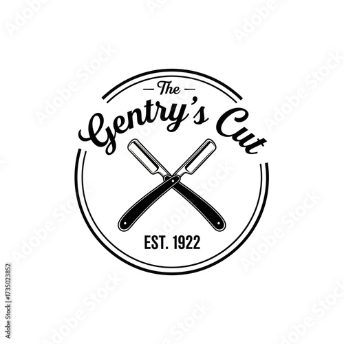 The Gentry's Cut logo with crossed straight razors and EST. 1922.