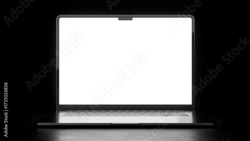 Front view of realistic Apple MacBook Air Space Gray 15