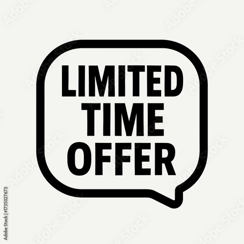 Limited Time Offer Design for Promotions silhouette vector
