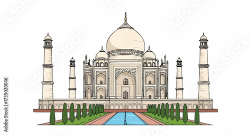 Stylized vector illustration of a grand ancient Roman amphitheater, capturing historical architectural brilliance and enduring cultural significance in a clean design