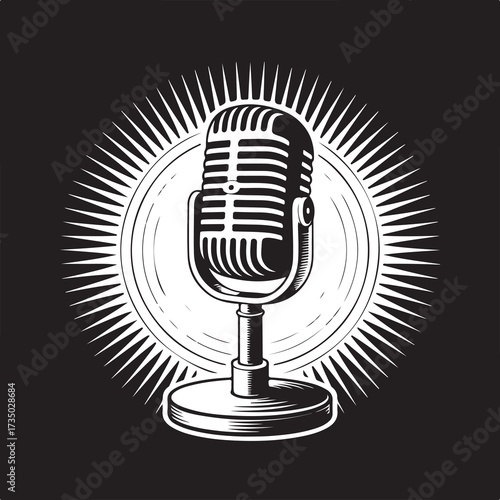 Classic Microphone Design with Circular Compass Element