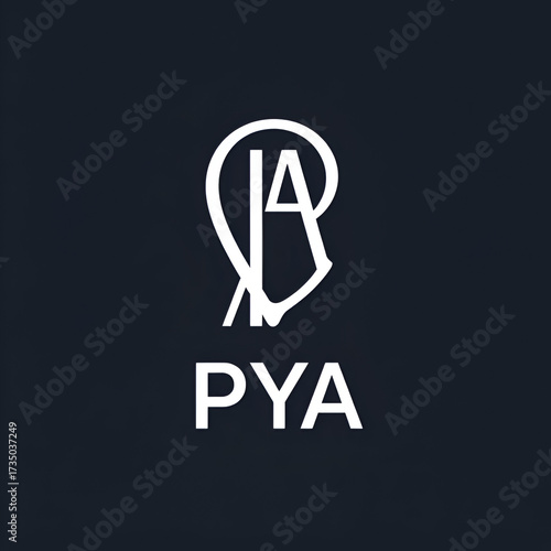 PAY, PYA, Abstract initial monogram letter alphabet logo design