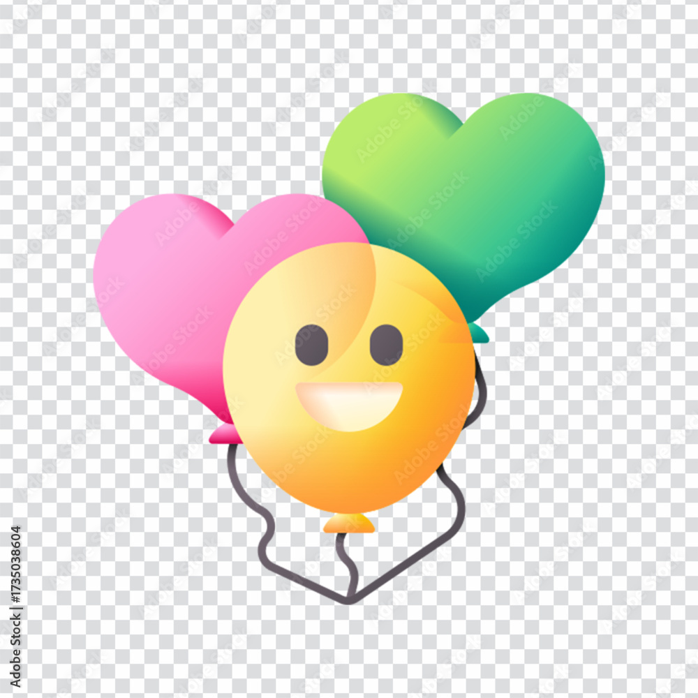 Obraz premium Festive Balloons Icon