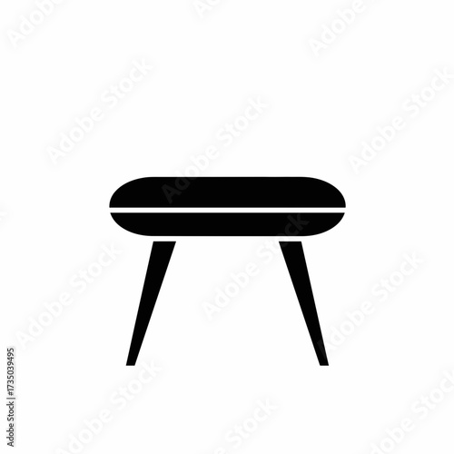 Round Table Icon – Modern Furniture, Dining, Coffee Table Vector Symbol