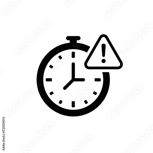 Deadline Alert Icon – Time Warning, Urgency, Schedule Reminder Vector Symbol