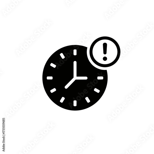 Deadline Alert Icon – Time Warning, Urgency, Schedule Reminder Vector Symbol
