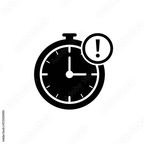 Deadline Alert Icon – Time Warning, Urgency, Schedule Reminder Vector Symbol